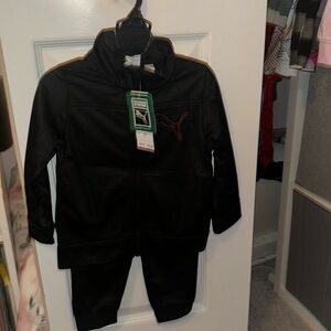 Black puma tracksuit